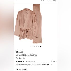 Skims Velour Robe & Pajamas Set